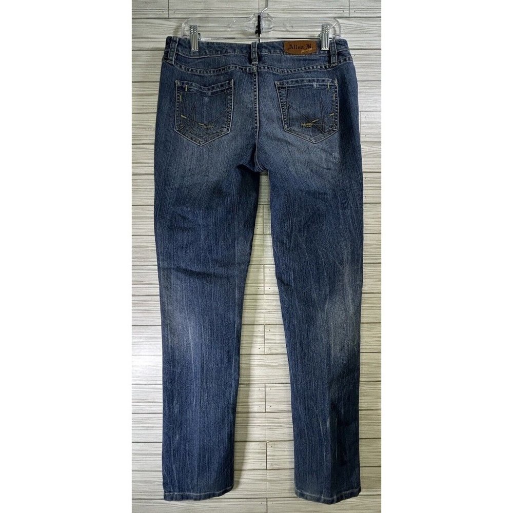 Allen B by Allen Schwartz Distressed Women's Jeans-Denim Straight Leg Sz 10 - Picture 2 of 8